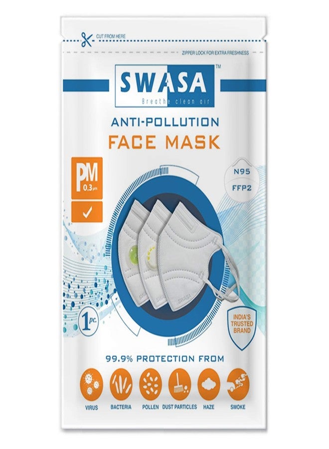 SWASA® N95 Mask FFP2 - PM 0.3 μm | Reusable N95 Mask Without Valve (White Color, Pack of 10) - Image 1